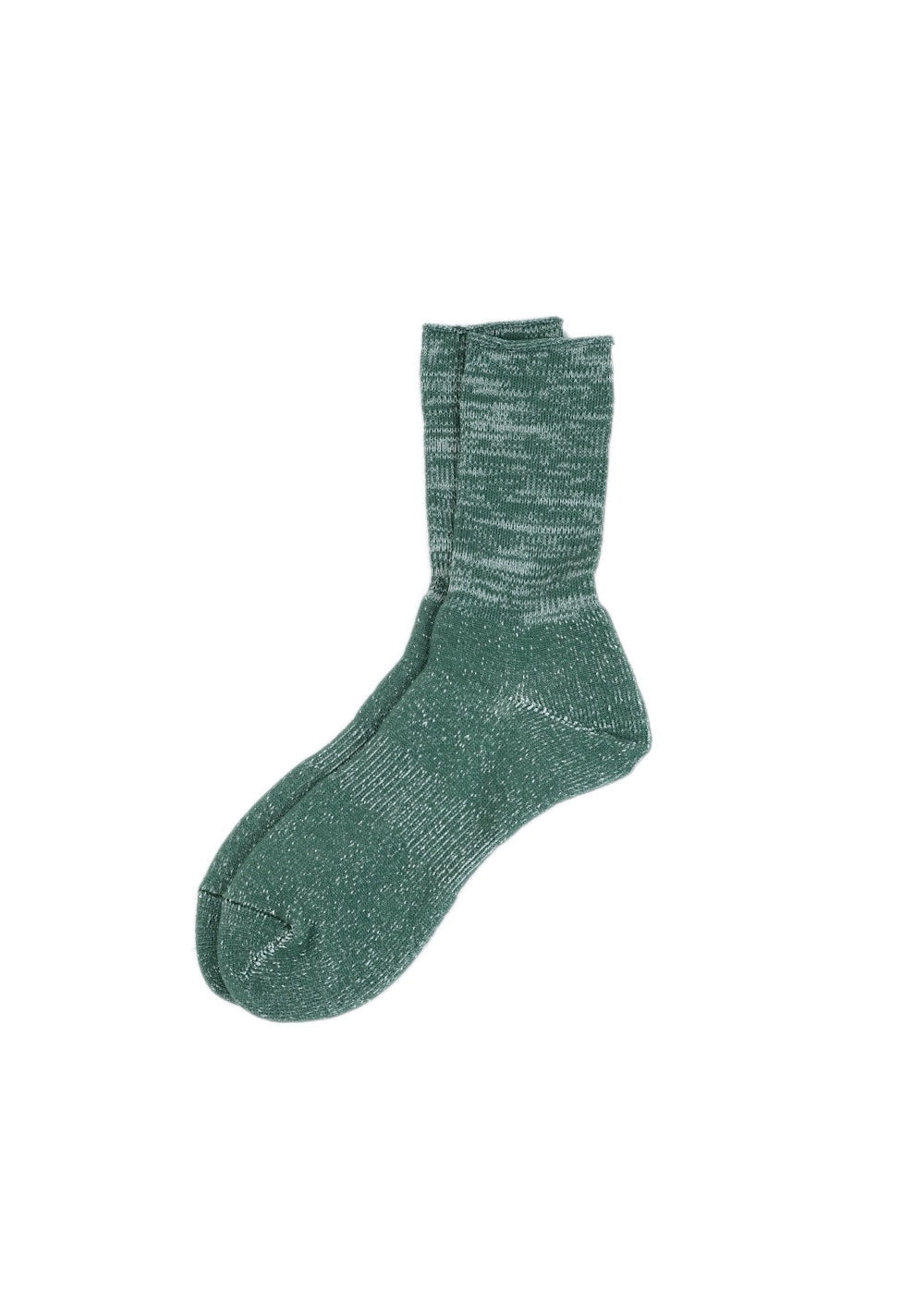 Washi Pile Crew Socks – Dark Green