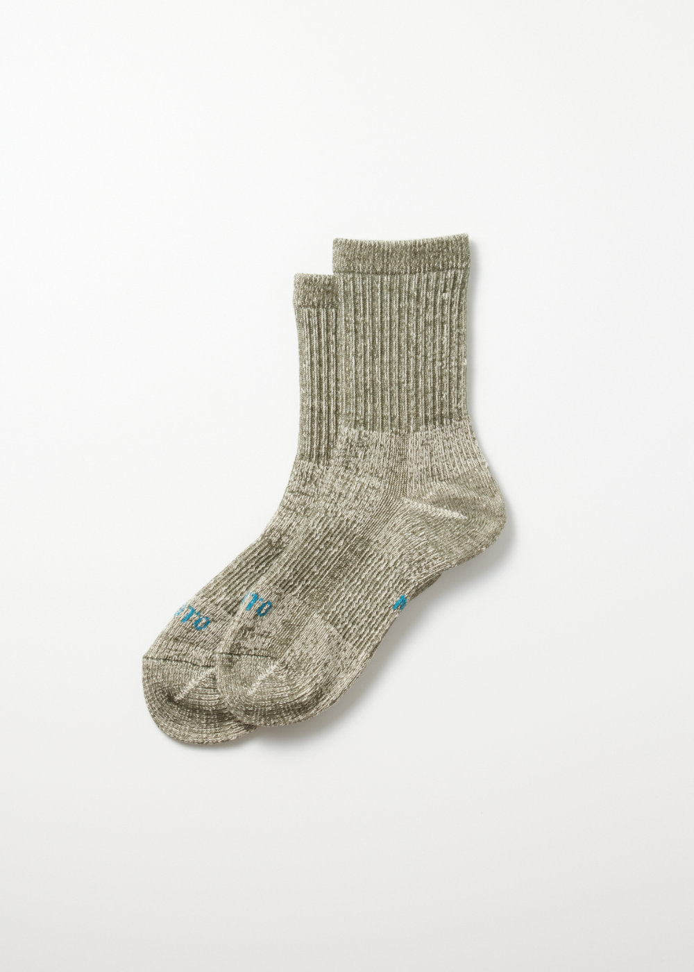 Double Face Mini Crew Socks ”Organic Cotton” – Olive