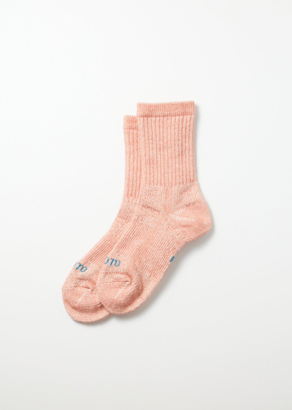 Double Face Mini Crew Socks ”Organic Cotton” – Salmon