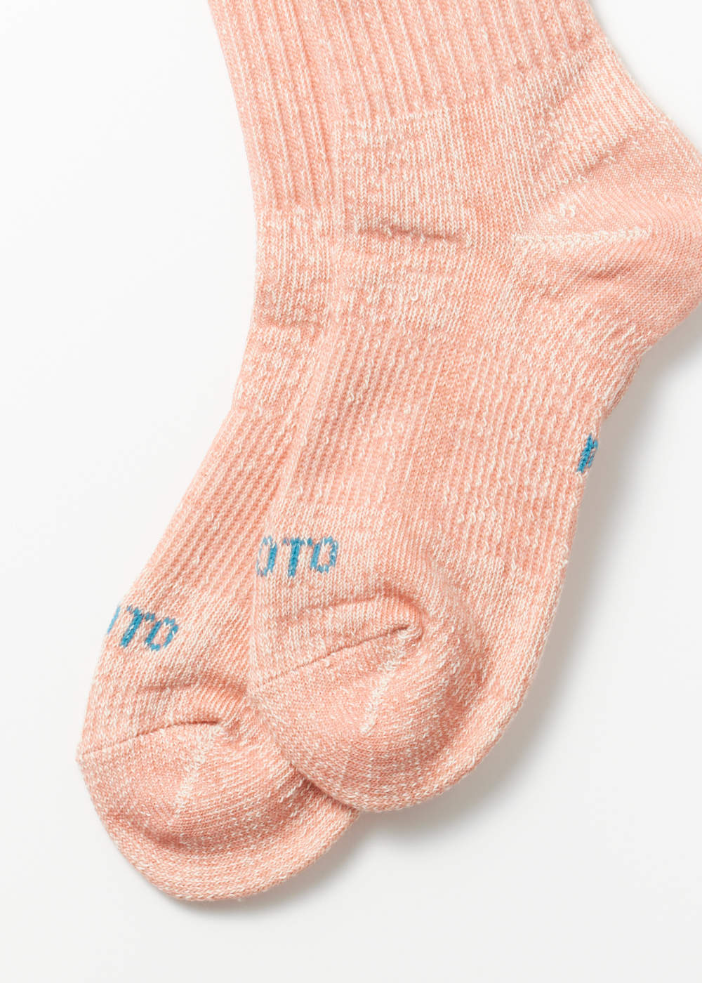 Double Face Mini Crew Socks ”Organic Cotton” – Salmon