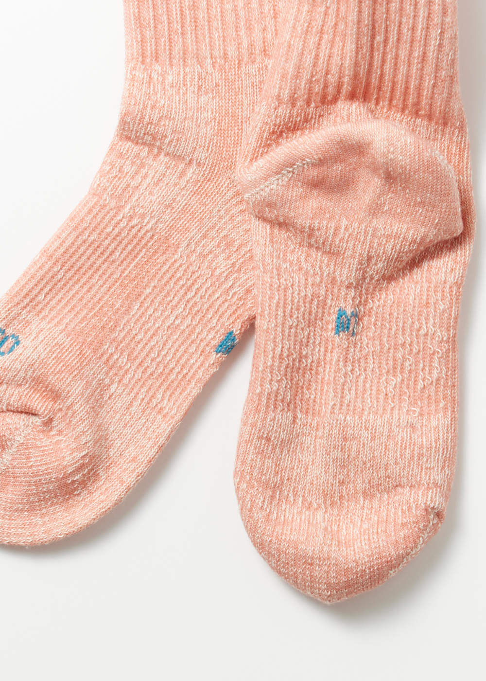 Double Face Mini Crew Socks ”Organic Cotton” – Salmon