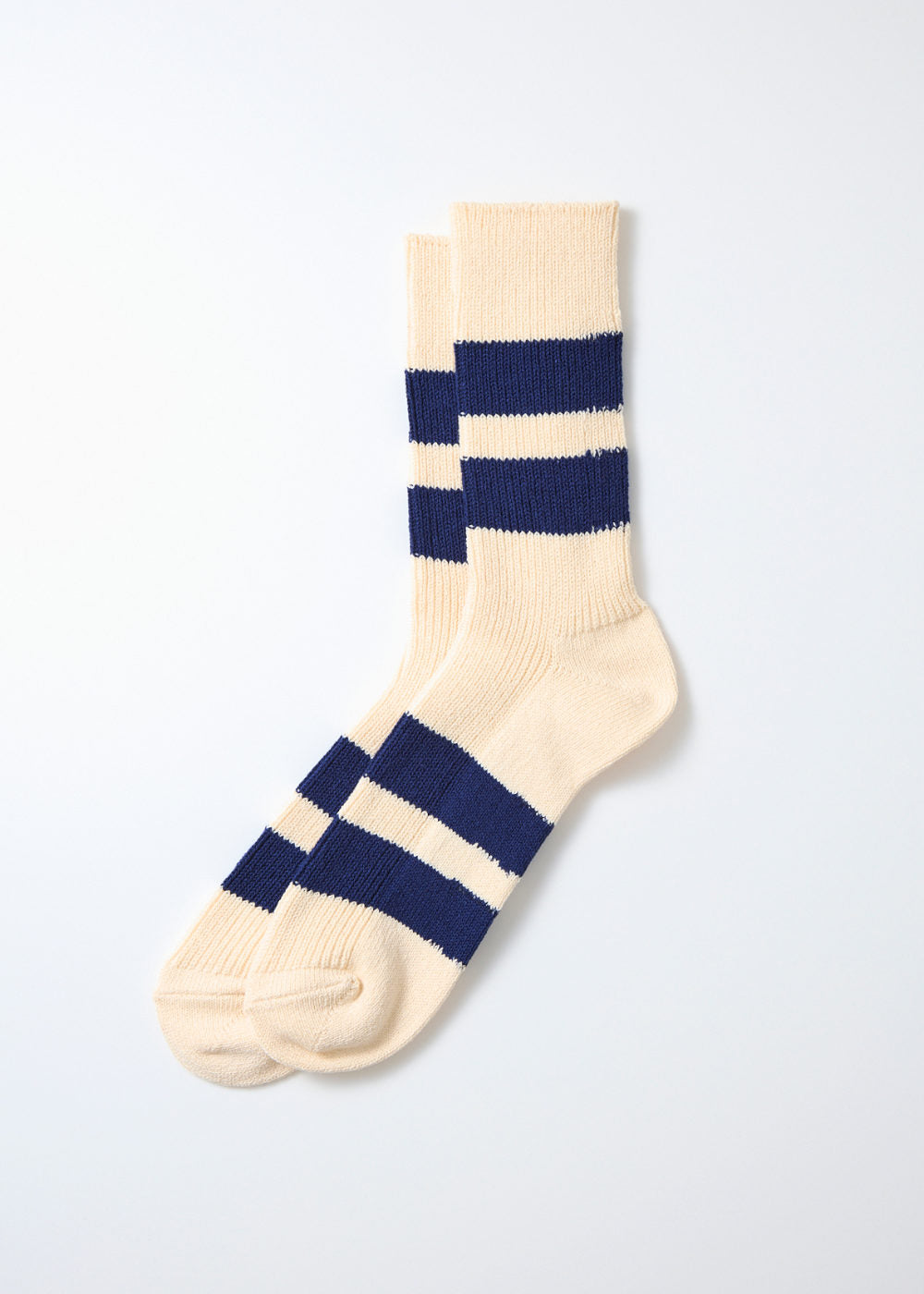 Recycle Cotton Stripe Socks – Ecru/Blue