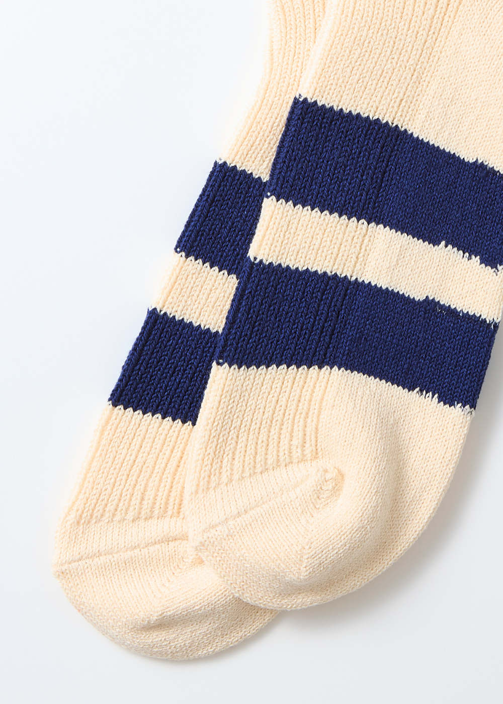 Recycle Cotton Stripe Socks – Ecru/Blue