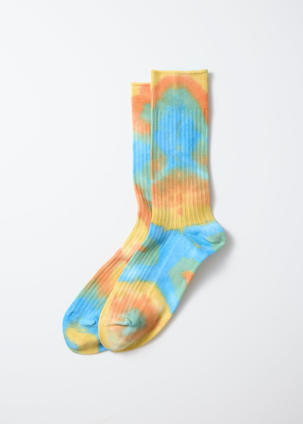 Tie Dye Swedish Military Rib Socks – ORG/L.BL/L.YE