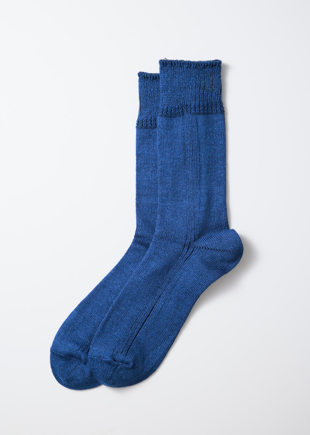 Vertical Line Linen Socks – Royal Blue