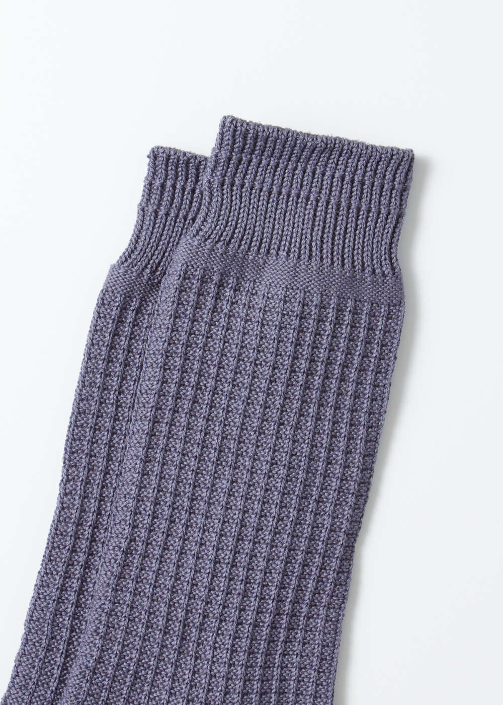 Cotton Waffle Crew Socks – Steel Purple