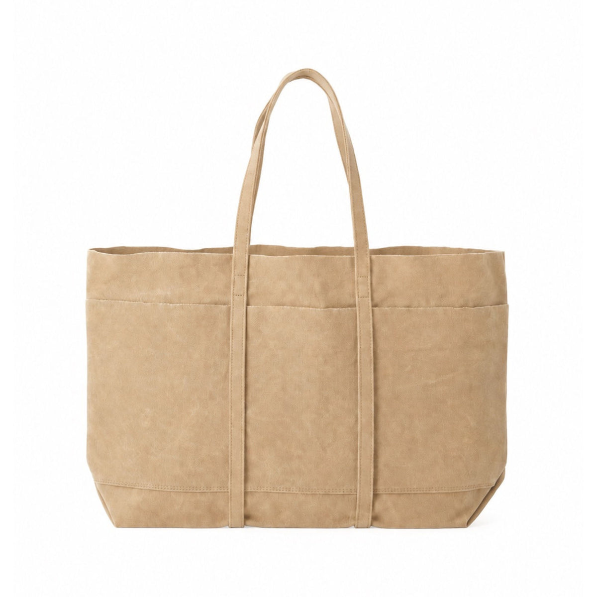 HAIDA × deux C Washed Canvas Suede Tote Washed Canvas 6pockets 