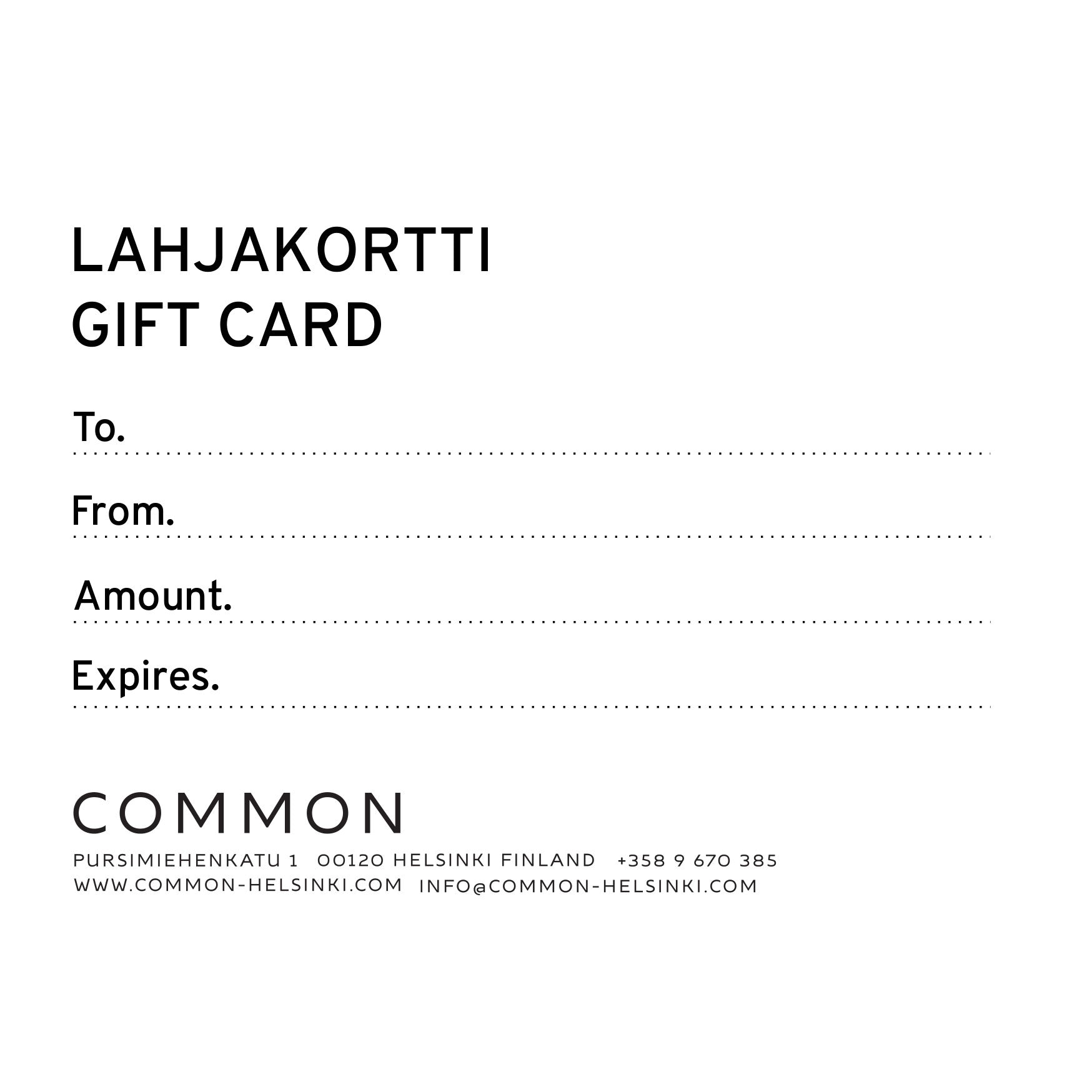 COMMON Gift Card