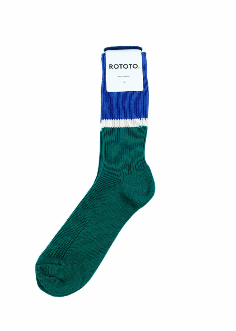 Rototo-BICOLOR-RIBBED-CREW-SOCKS-Blue-Green-01
