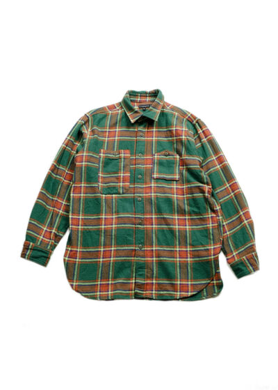 Engineered-Garments-Work-Shirt-GreenOrange-Big-Plaid-Heavy-Twill-01