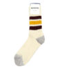 Rototo-Coarse-Ribbed-Oldschool-socks-Bordeaux-Yellow-01