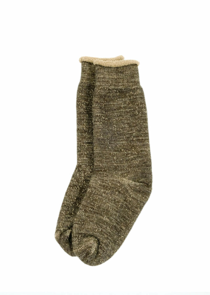 Rototo-double-face-socks-D.brown-Brown-02
