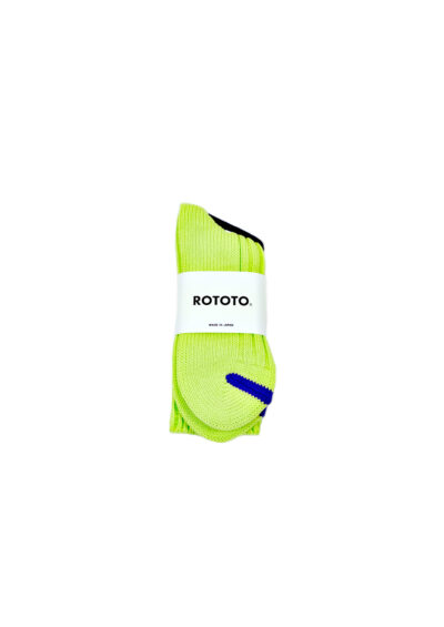 ROTOTO-CHUNKYRIBBEDCREWSOCKS-LIME:PURPLE-01