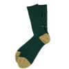 ROTOTO-ORGANIC COTTON ＆ RECYCLE POLYESTER RIBBED CREW SOCKS-D.GREEN:BEIGE-02