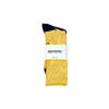 ROTOTO-ORGANIC COTTON ＆ RECYCLE POLYESTER RIBBED CREW SOCKS-L.YELLOW:NAVY-01