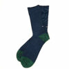 ROTOTO-ORGANIC COTTON ＆ RECYCLE POLYESTER RIBBED CREW SOCKS-NAVY:D.GREEN-02