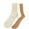 ROTOTO-ORGANIC DAILY 3 PACK RIBBED CREW SOCKS-EcruBrown-02