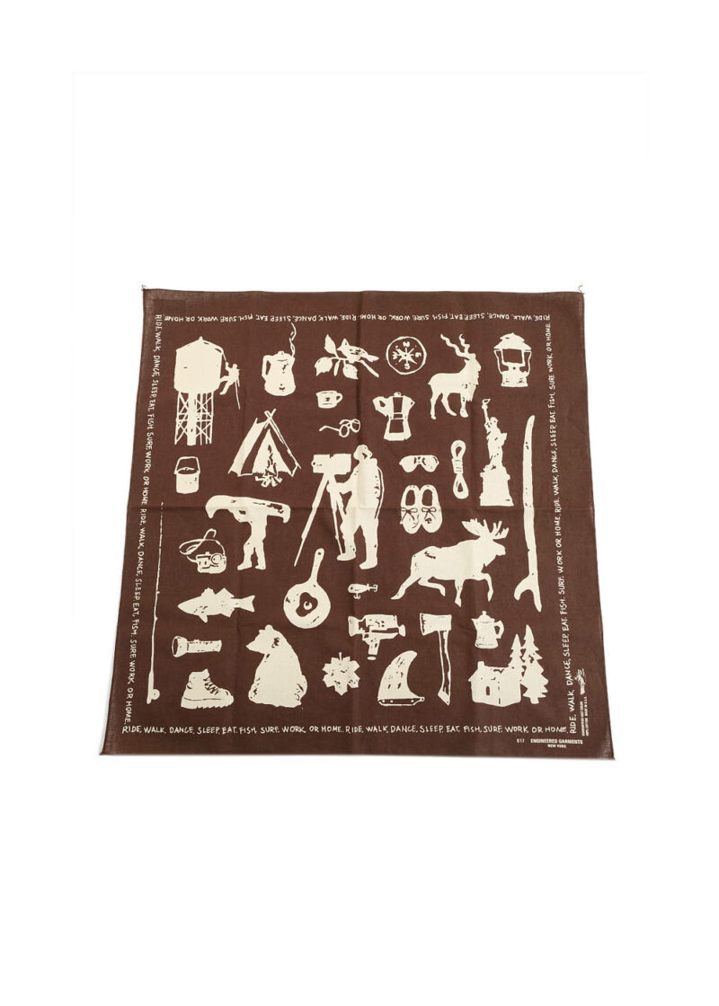 Engineered Garments Printed Bandana Brown Outdoor Front
