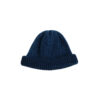 ROTOTO-INDIGO COTTON ROLL UP BEANIE DARK DENIM Front