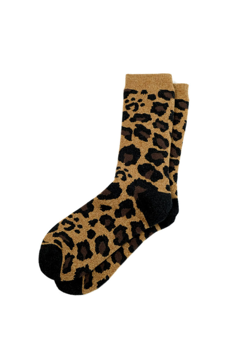 ROTOTO-PILE LEOPARDCREWSOCKS-DBG-Open