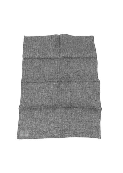 Linen Kitchen Cloth Herringbone Black Open
