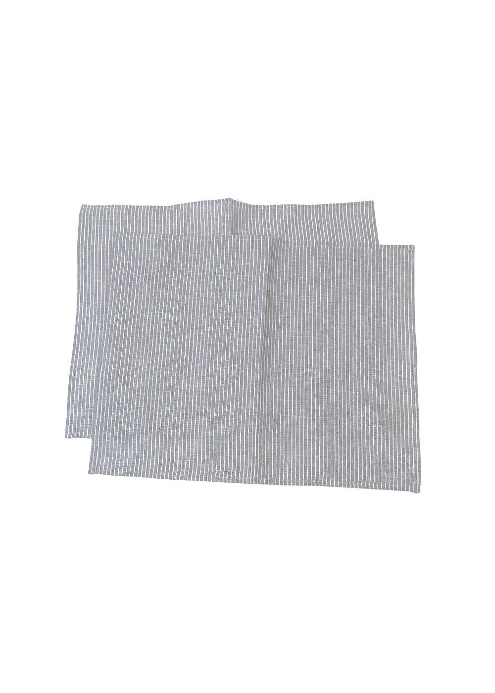 Linen Placemat Grey White Stripes