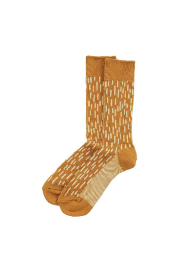 ROTOTO Rain Drop Crew Socks - D.Yellow/Ivory