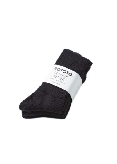 Rotot_Organic-Daily-3-Packs-Ribbed-Crew-Socks_Black
