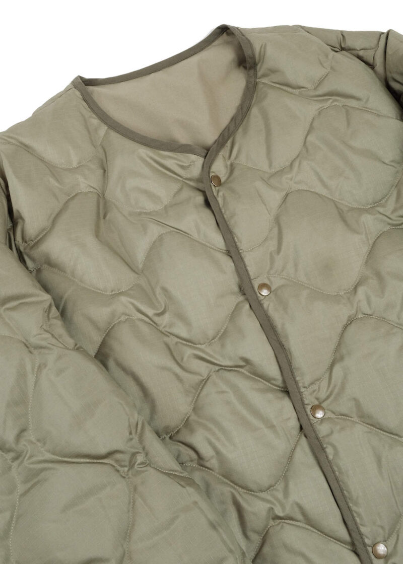 nanamica Reversible Down Cardigan - Khaki Beige