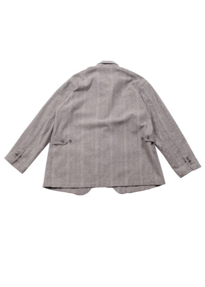 Engineered Garments Loiter Jacket - Lt.Grey Wool Striped HB