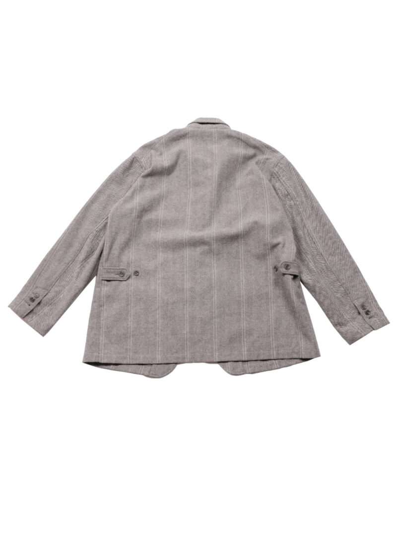 Engineered Garments Loiter Jacket - Lt.Grey Wool Striped HB