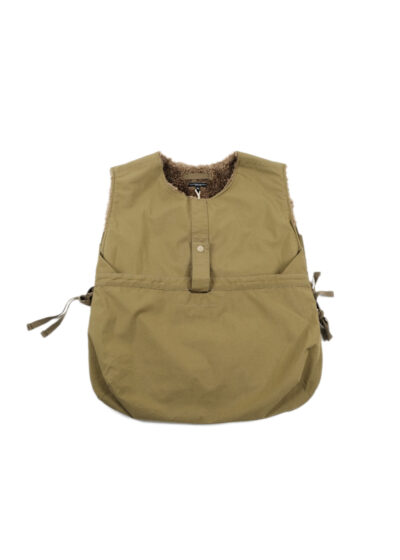 EG Newsboy vest-khaki coated nyco twill Front