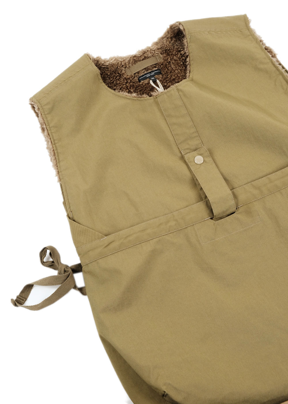 Newsboy Vest - Khaki Coated Nyco Twill - Image 3