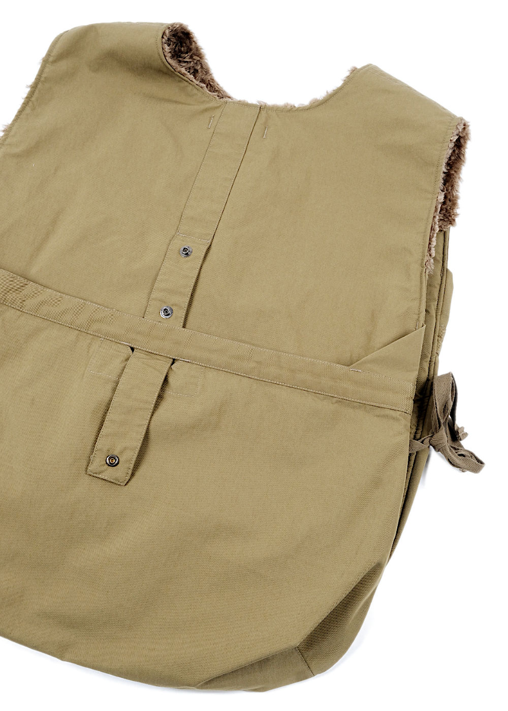 Newsboy Vest - Khaki Coated Nyco Twill - Image 4