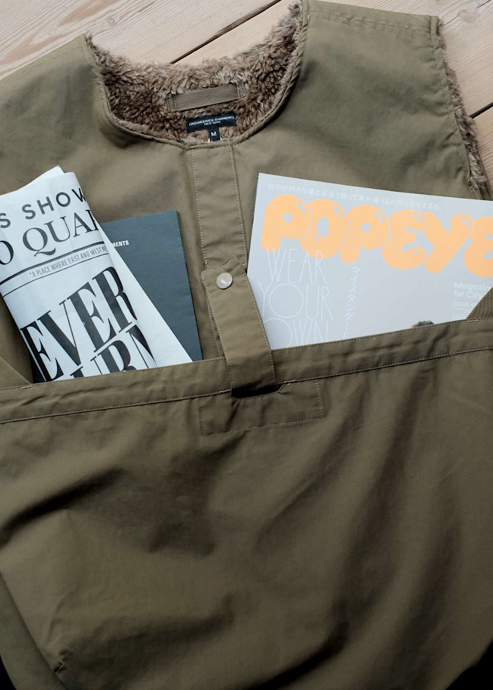 Newsboy Vest - Khaki Coated Nyco Twill - Image 6