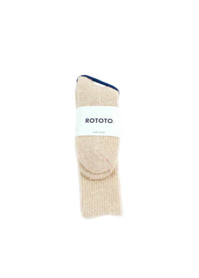 ROTOTO Merino Wool Boucle Socks - Ecru