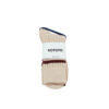 ROTOTO Merino & Lambs Wool Stripe Socks - Off White/Maroon