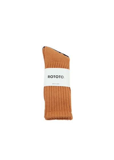 ROTOTO Loose Pile Crew Socks - Orange Peel