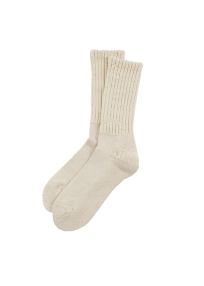 ROTOTO Loose Pile Crew Socks - Raw Beige