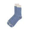 ROTOTO Checkerboard Pattern Socks - Blue