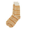 ROTOTO Multi Jacquard Crew Socks - Ivory/Gold