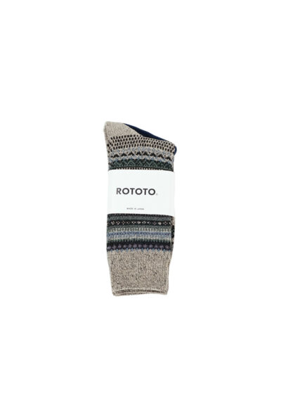 ROTOTO Nordic Pattern Socks - D.Gray