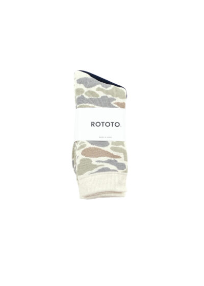ROTOTO Pile Camo Crew Socks - Pastel