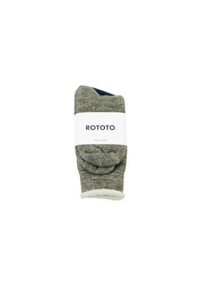 ROTOTO Double Face Crew Socks “Merinowool & Organic Cotton” - Armygreen