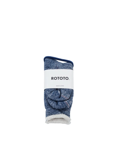 ROTOTO Double Face Crew Socks “Merinowool & Organic Cotton” - Deep Ocean