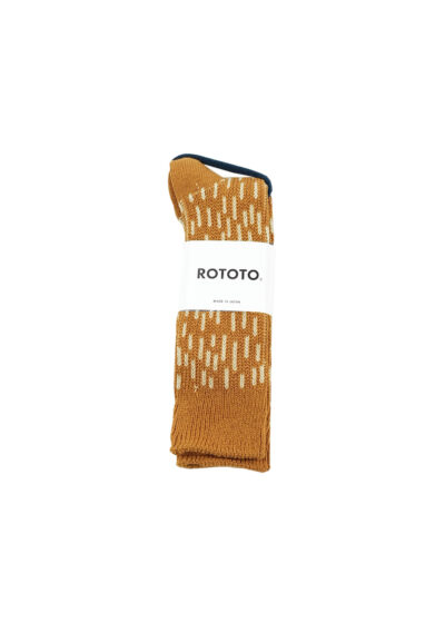 ROTOTO Rain Drop Crew Socks - D.Yellow/Ivory
