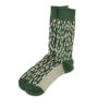 ROTOTO Rain Drop Crew Socks - Green/Ivory