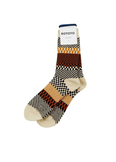 ROTOTO Check & Step Socks - Black