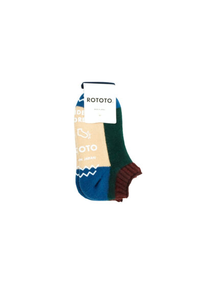 ROTOTO Pile Sockslipper "Multi" - Maroon/D.Green