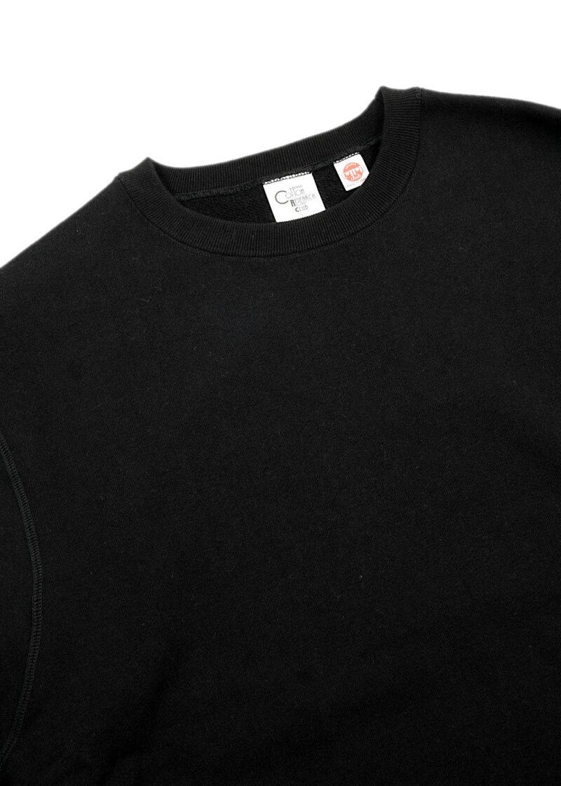 Cotton Research Club-Loopwheel Terry Crewneck-Black